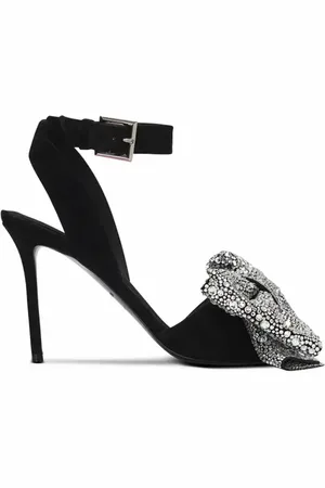 Balmain Suede Ruby heels with rhinestone bows in at Nordstrom, Size 39