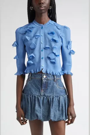 COPERNI Butterfly Appliqu?? Shimmer Knit Cardigan in at Nordstrom, Size Medium