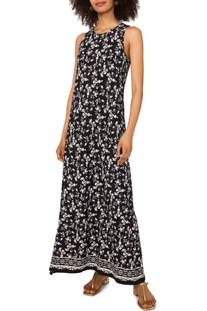 Vince Camuto Printed Sleeveless Jersey Maxi Dress in at Nordstrom, Size Large