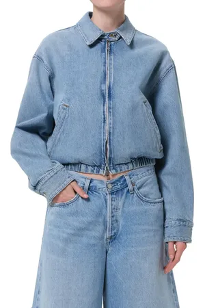 AGOLDE Nile Crop Zip Denim Jacket in at Nordstrom, Size Medium