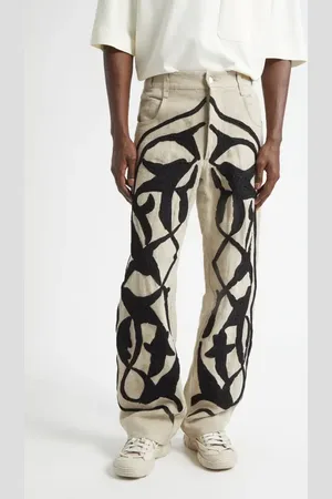 SONG FOR THE MUTE Arabesque Long Linen Work Pants in at Nordstrom, Size 34 Us