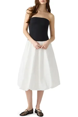 Steve Madden Oliver Strapless Cotton Sundress in at Nordstrom, Size Xx-Large