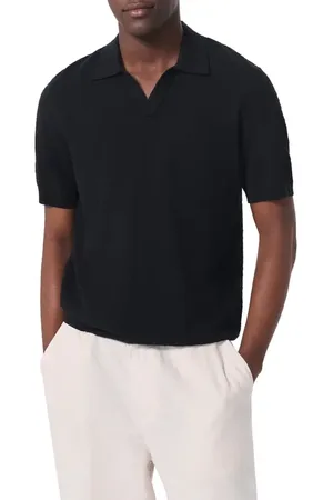 RAG&BONE Zuma Johnny Collar Chevron Terry Cloth Polo in at Nordstrom, Size Small