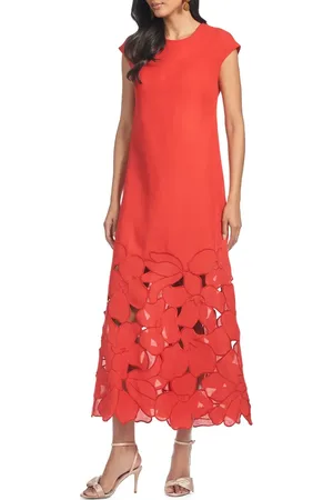 Sachin & Babi Sabette Embroidered Linen Blend Dress in at Nordstrom, Size 16W