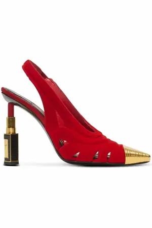 Balmain Lipstick pumps in suede leather and brass in at Nordstrom, Size 39