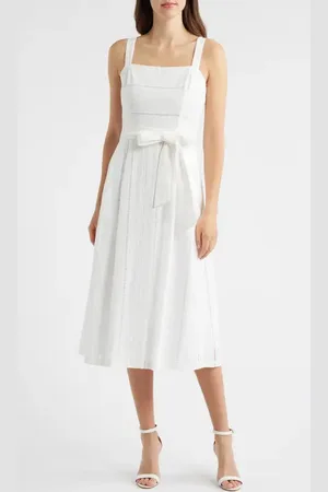 Julia Jordan Embroidered Cotton Sundress in at Nordstrom, Size 4