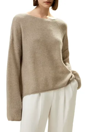 Lilysilk Relaxed Fit Drop-Shoulder Silk Cashmere Blend Sweatshirt in at Nordstrom, Size Medium