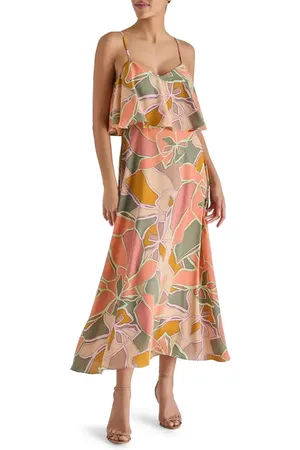 Steve Madden Sakura Popover Satin Dress in at Nordstrom, Size 2