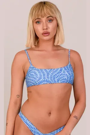 OOSC Moroccan Dream Lace up Crop Bikini Top in at Nordstrom, Size Medium