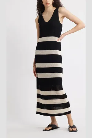 Nordstrom Sleeveless Open Stitch Maxi Sweater Dress in at , Size Medium