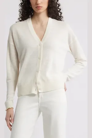 Nordstrom Linen Blend Cardigan in at , Size Medium