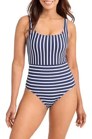 Tommy Bahama Coastline Stripe Reversible One-Piece Swimsuit in at Nordstrom, Size 8