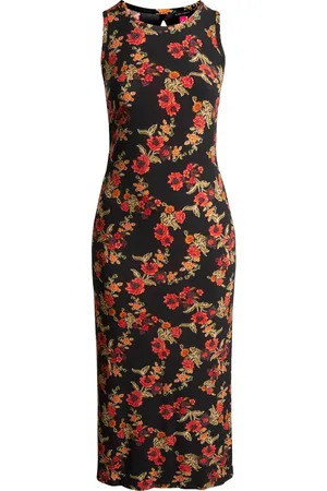 Vince Camuto Floral Sleeveless Jersey Maxi Dress in at Nordstrom, Size 1X