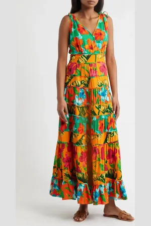 Vince Camuto Floral Sleeveless Tiered Maxi Dress in at Nordstrom, Size X-Small