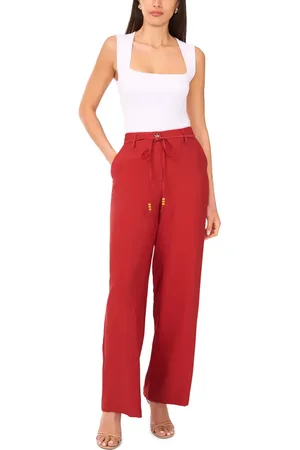 Vince Camuto Beaded Tie Belt Wide Leg Pants in at Nordstrom, Size X-Small