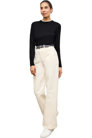 M.M.LaFleur Kit Contrast Sweater - Light Merino in at Nordstrom, Size Small
