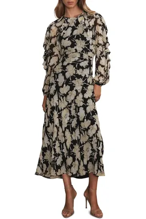 mint&berry Floral Print Maxi Dress in at Nordstrom, Size 10