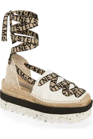 Stella McCartney Gaia Logo Strap Espadrille in at Nordstrom, Size 10Us