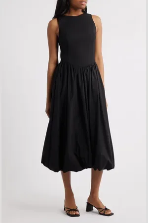 WAYF Shay Bubble Hem Cocktail Midi Dress in at Nordstrom, Size Medium