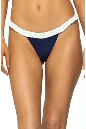 Edikted Kellie Ruffle Bikini Bottoms in at Nordstrom, Size Medium
