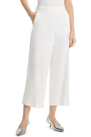 THEORY Pull-On Linen Blend Wide Leg Pants in at Nordstrom, Size 00