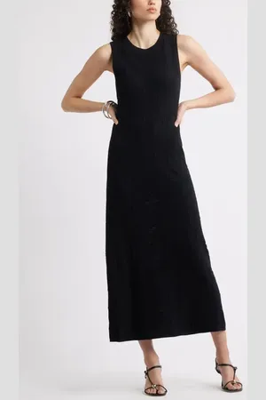 Nordstrom Pointelle Stitch Sleeveless Knit Tank Dress in at , Size X-Small