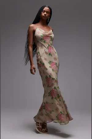 Topshop Chiffon Maxi Slipdress in at Nordstrom, Size 2 Us