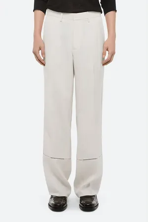 Helmut Lang Border Relaxed Fit Slub Viscose Carpenter Pants in at Nordstrom, Size 30