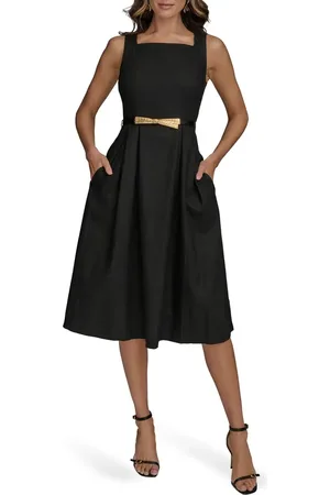 Donna Karan Linen Blend A-Line Dress in at Nordstrom, Size 4
