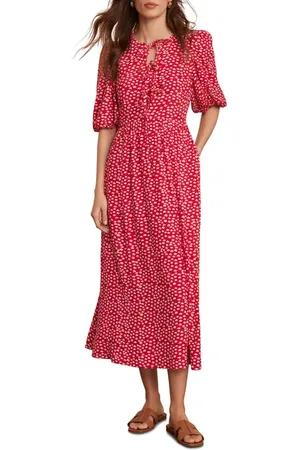 mint&berry Lips Print Midi Dress in at Nordstrom, Size 4