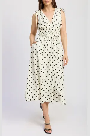 En Saison Harley Print Shirred Sleeveless Maxi Dress in at Nordstrom, Size X-Small