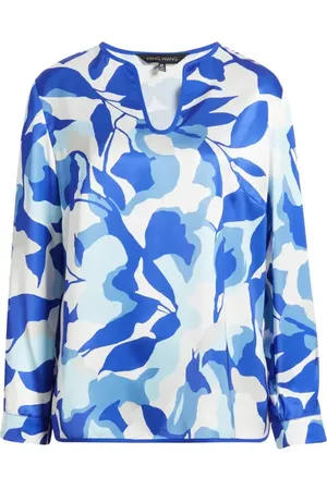 Ming Wang Split Sleeve Cr??pe de Chine Blouse in at Nordstrom, Size Xx-Small