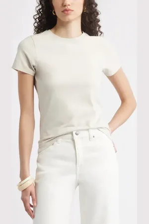 Nordstrom Pima Cotton Blend Crewneck T-Shirt in at , Size Small