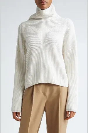 Max Mara Golia Wool & Cashmere Rib Turtleneck Sweater in at Nordstrom, Size Xx-Large