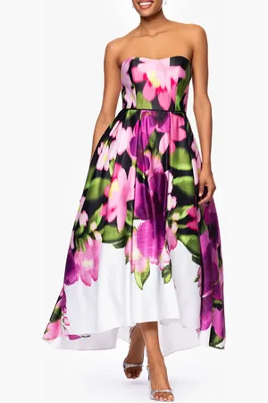 Betsy & Adam Strapless High-Low Gown in at Nordstrom, Size 2