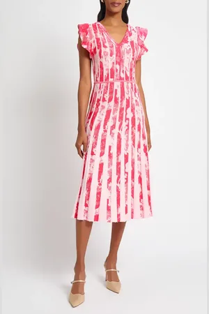 Ming Wang Fit & Flare Knit Midi Dress in at Nordstrom, Size Xx-Small
