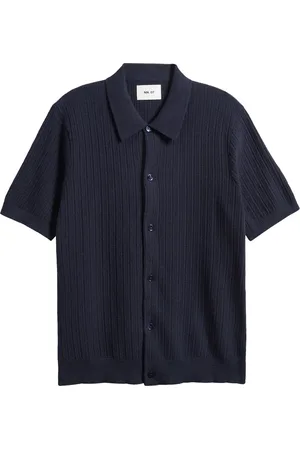 NN.07 Nolan 6695 Organic Cotton Polo Cardigan in at Nordstrom, Size Small