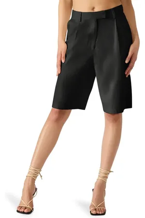 Steve Madden Ivana Linen Blend Bermuda Shorts in at Nordstrom, Size X-Small