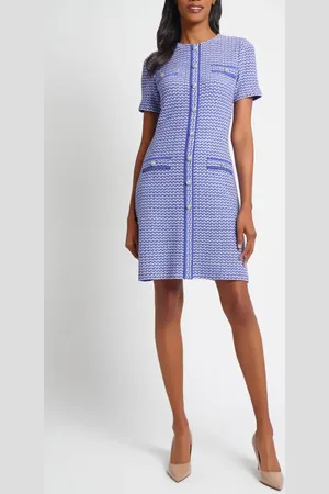 Ming Wang Honeycomb Tweed Sheath Dress in at Nordstrom, Size Xx-Small