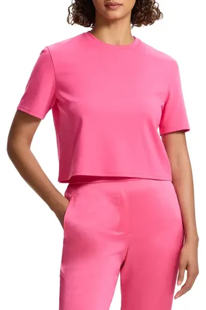 THEORY Clinto Cotton Crop T-Shirt in at Nordstrom, Size Small