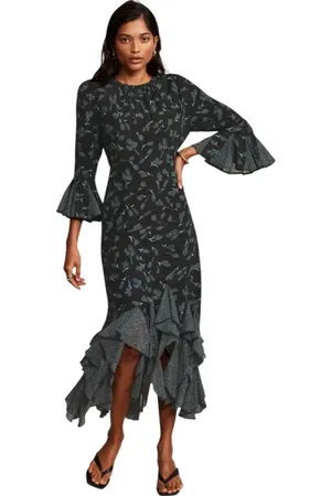 mint&berry Print Midi Dress in at Nordstrom, Size 10
