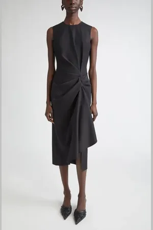 Alexander McQueen Twisted Drape Sleeveless Sheath Dress in at Nordstrom, Size 2 Us