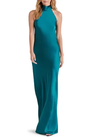 Steve Madden Lara Satin Bias Cut Maxi Dress in at Nordstrom, Size Small