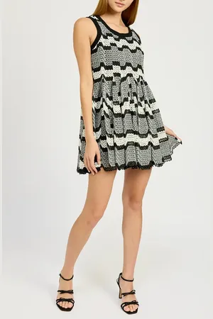 En Saison Genesis Sleeveless Crochet Swing Dress in at Nordstrom, Size X-Small