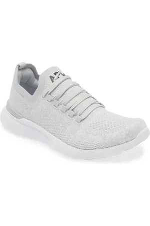APL Athletic Propulsion Labs TechLoom Breeze Knit Running Shoe in Steel Grey /White /Ombre at Nordstrom, Size 7.5