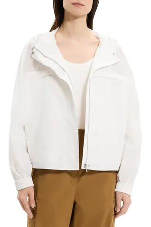 THEORY Gathered Back Hooded Jacket in at Nordstrom, Size Large