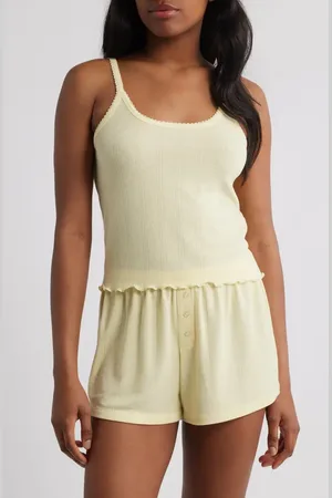 Open Edit Pointelle Knit Short Pajamas in at Nordstrom, Size X-Small