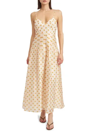 En Saison Polka Dot A-Line Dress in at Nordstrom, Size Large
