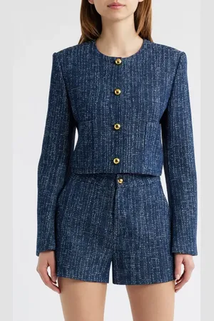 Frame The Tweed Crop Jacket in at Nordstrom, Size X-Small