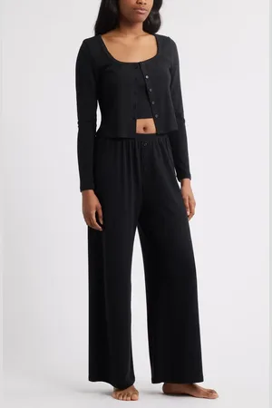 Open Edit 3-Piece Pointelle Knit Pajamas in at Nordstrom, Size Large